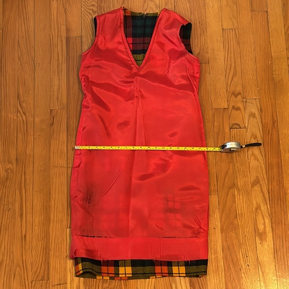 Vintage 1960s Bill Atkinson Glen of Michigan Jr. Retro Style Plaid Lined Dress - Picture 16 of 16